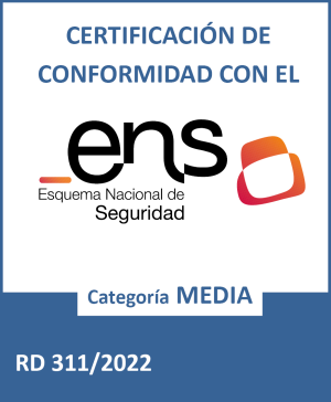 Certificación de compromiso con el ENS - Categoría MEDIA